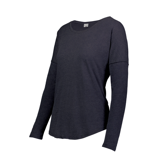 [FTLCUBNV-FAXS-LOGO1] Decker Women's Tri-Blend T-Shirt - Long Sleeve (Female Adult XS, Navy, Logo 1)